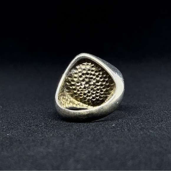 DESIGNER INLAYED ONYX RING - Picture 3 of 3